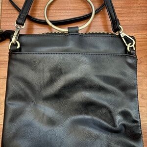 Joy black leather pocketbook